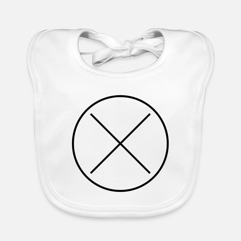 Circle Cross Personalization Vector Color Changing Organic Baby Bibs