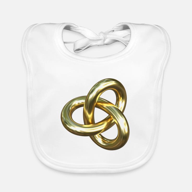 Torusknoten Gold 3D Baby Bio-Lätzchen