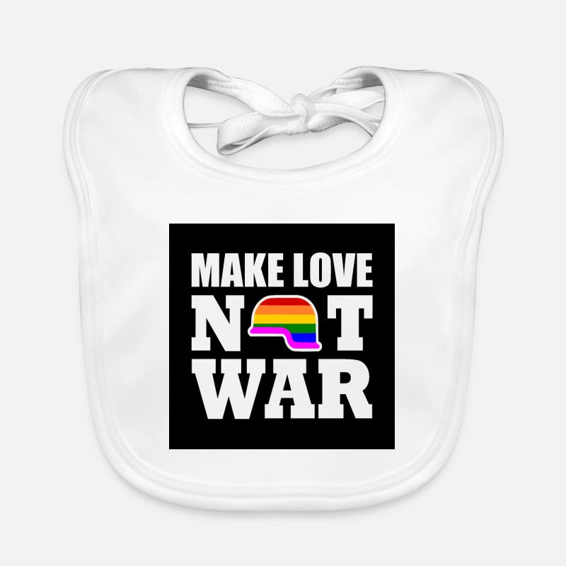 Make love not war Baby Bio-Lätzchen