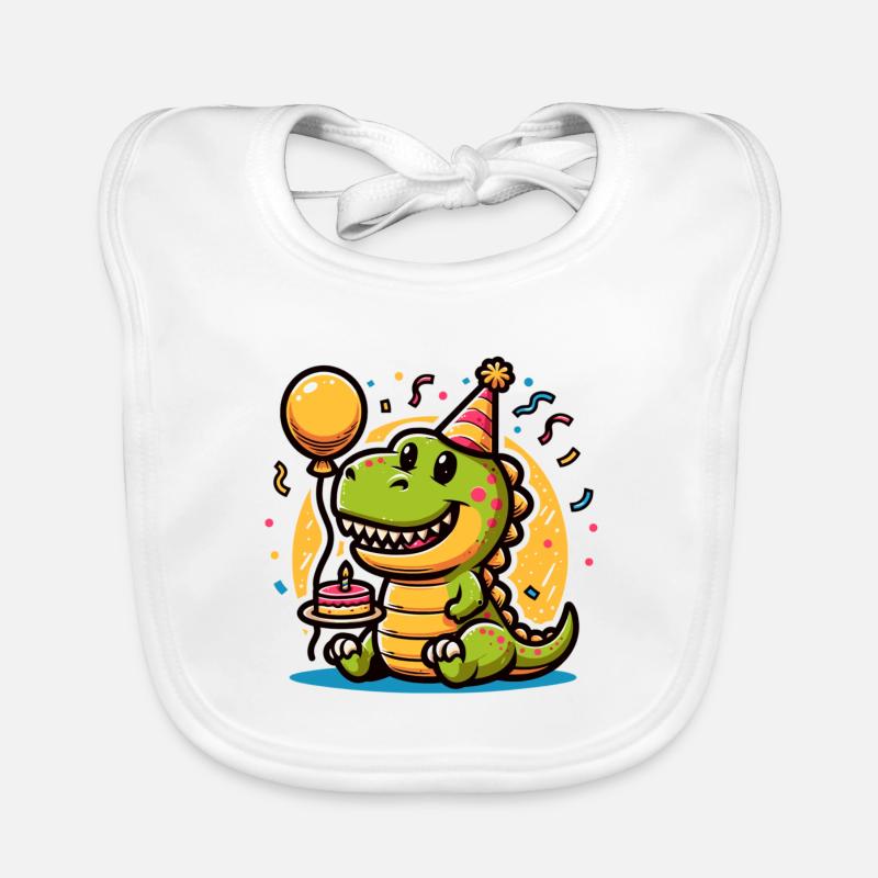 Dino Anniversaire TRex Bavoir bio Bébé
