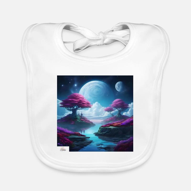 Soft & serene dreamscape Organic Baby Bibs