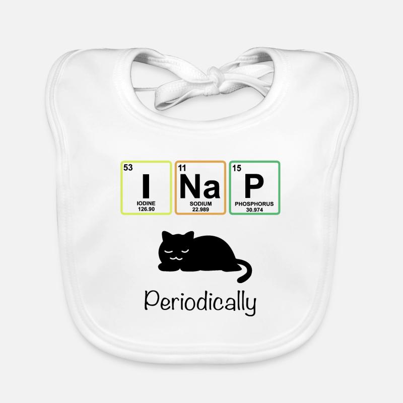 I Nap Periodically - Funny Science Cat Katze Organic Baby Bibs