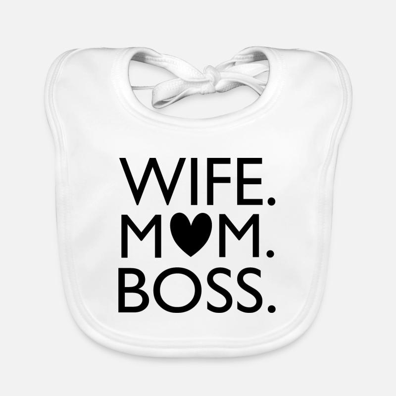 FEMME MAMAN - Bavoir bio Bébé - blanc