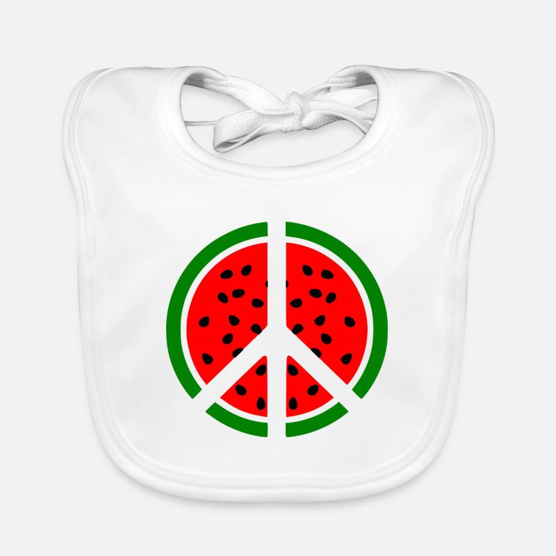 Wassermelone melone peacezeichen Baby Bio-Lätzchen