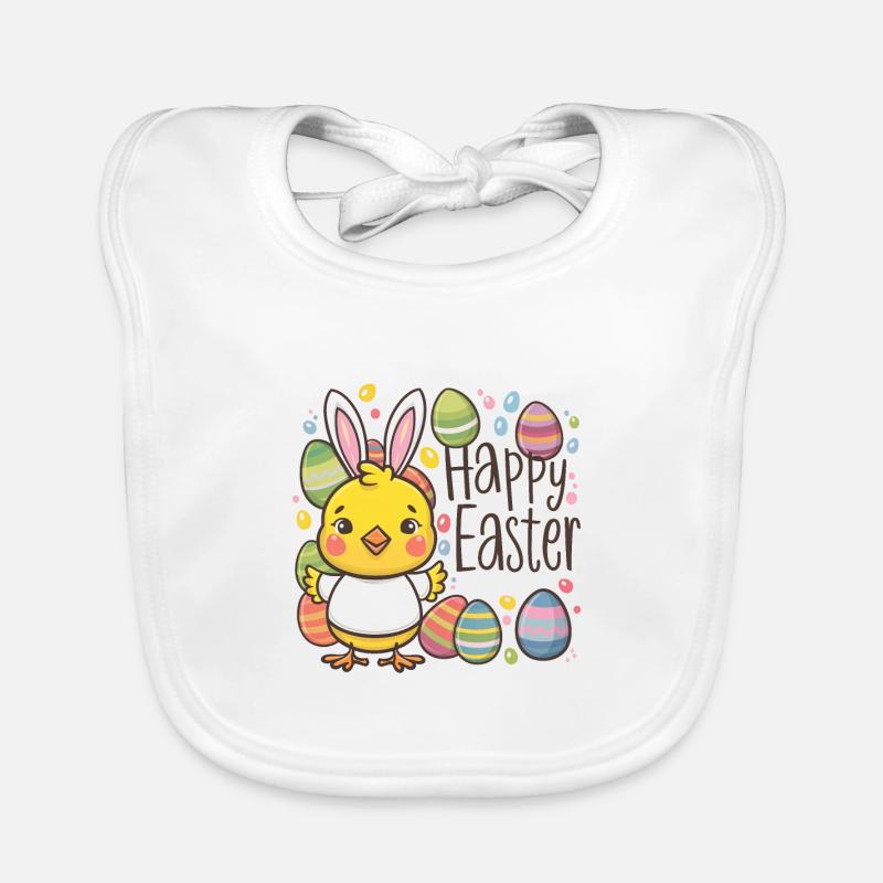 Joyeuses Pâques Bavoir bio Bébé