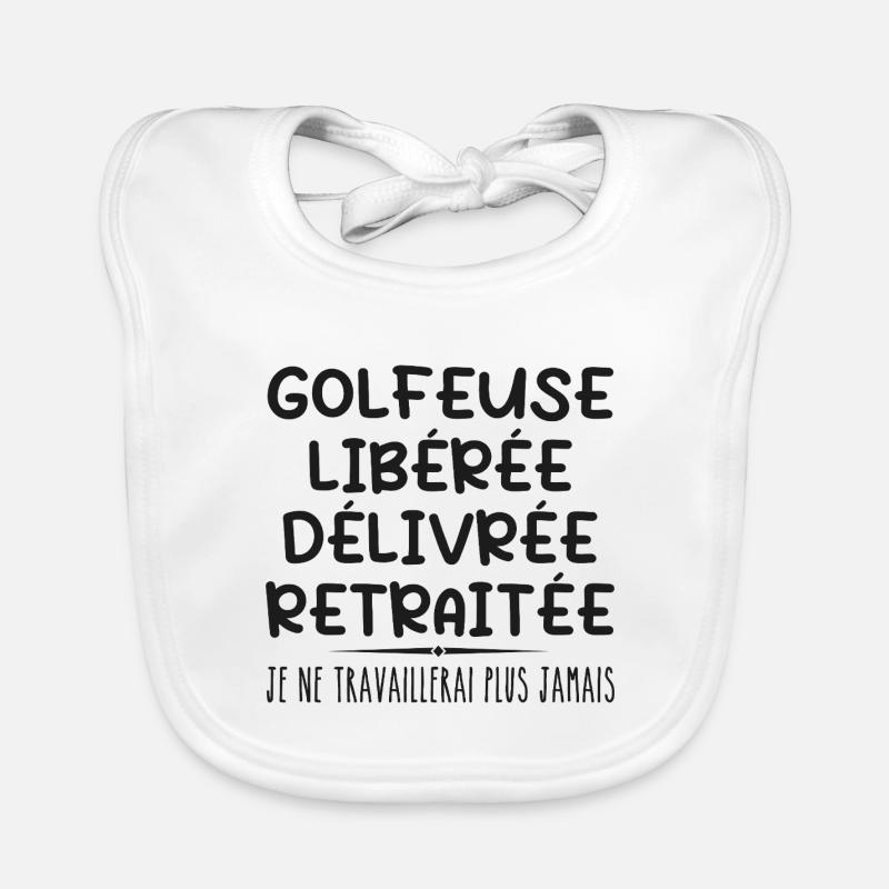 Golfer feiert Ruhestand mit Humor Geschenk Baby Bio-Lätzchen