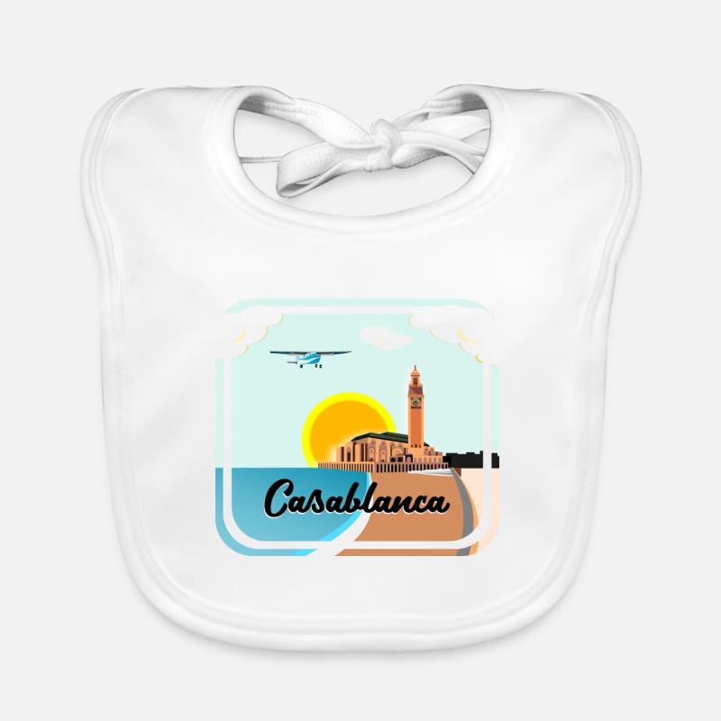 Casablanca Morocco Organic Baby Bibs