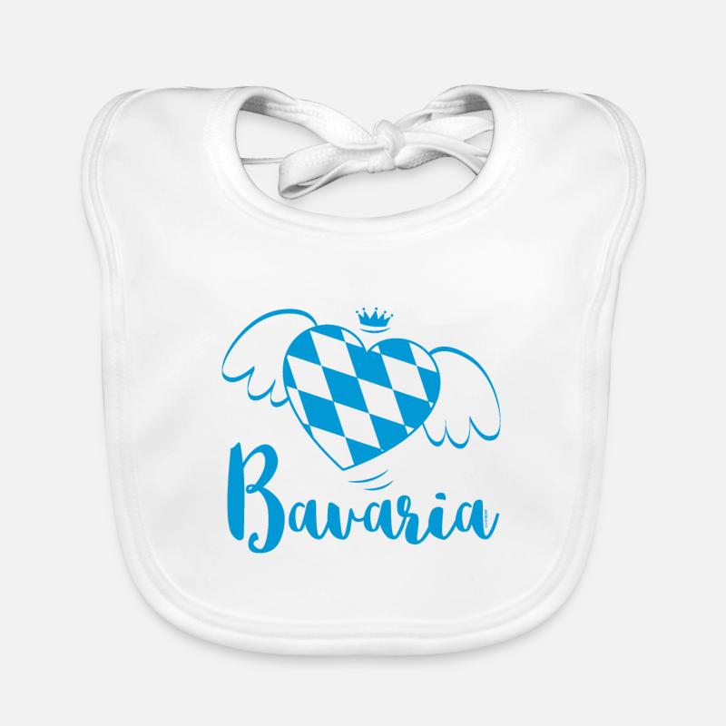 Bavaria Bayernherz Geschenk Geschenkidee Baby Bio-Lätzchen