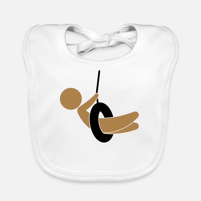 Child sitting on a swing Organic Baby Bibs