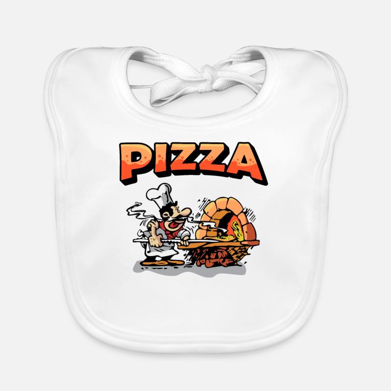 Lustiges Pizzabäcker Geschenk & Geschenkidee Baby Bio-Lätzchen