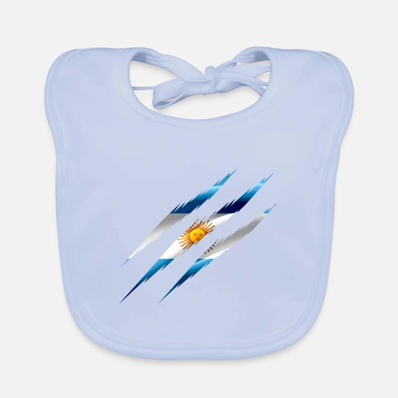 Le drapeau de l'Argentine se griffe les griffes Bavoir bio Bébé