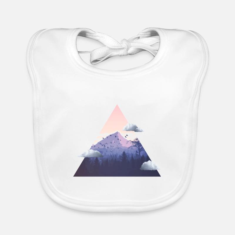 Berg mit Wolken Baby Bio-Lätzchen