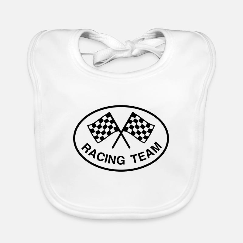 Racing Team, einfarbig Baby Bio-Lätzchen