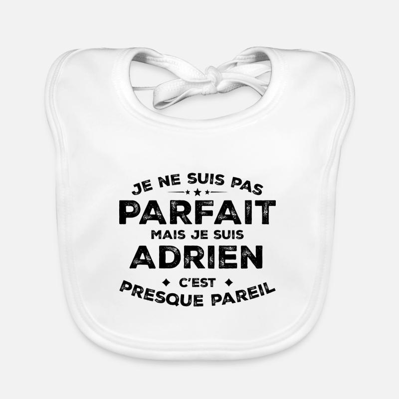 Adrien Ein Name, eine Haltung Adrien Humor Baby Bio-Lätzchen
