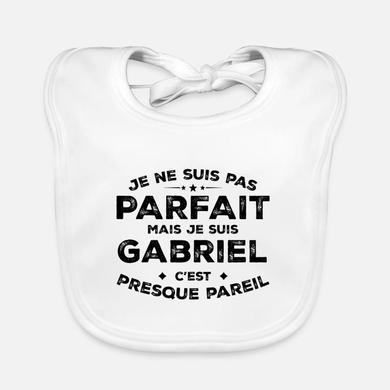 Gabriel Ein Vorname, eine Haltung Gabriel Humor Baby Bio-Lätzchen
