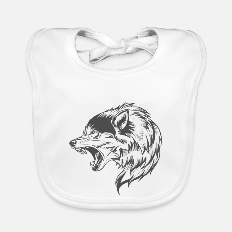 loup Bavoir bio Bébé