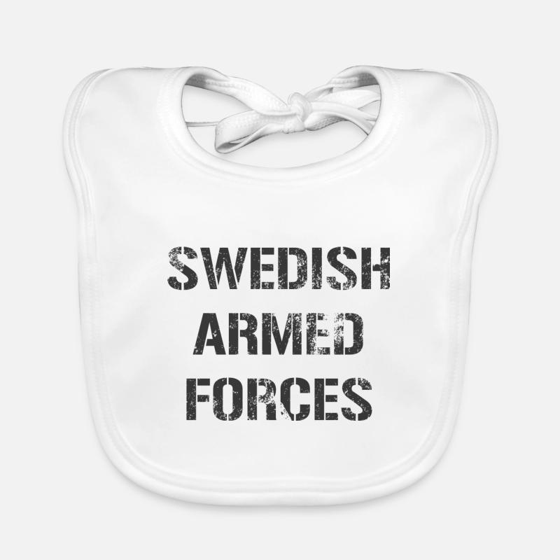 SWEDISH ARMED FORCES - Sliten Ekologisk babyhaklapp