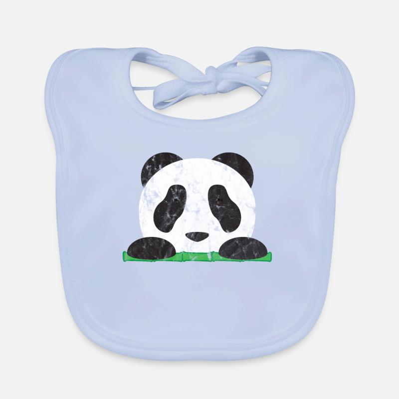 Animals Panda Organic Baby Bibs
