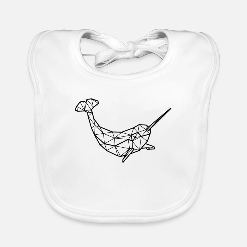 Narwhal polygon Organic Baby Bibs