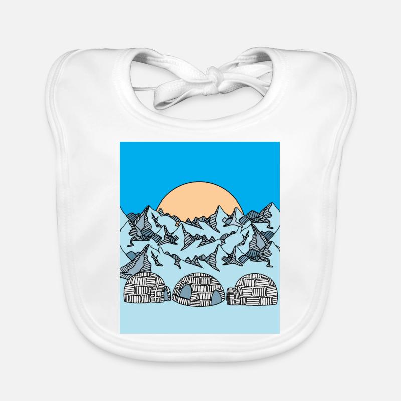 Igloo neige et glaces Bavoir bio Bébé
