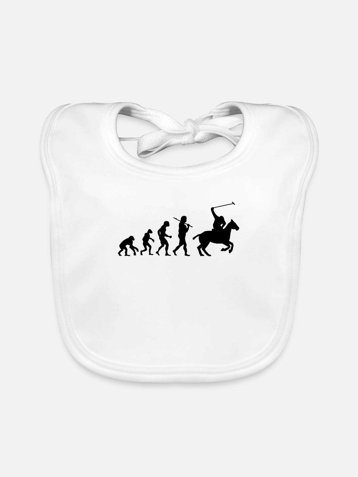 Evolution Polo - Bavoir bio Bébé - blanc - Devant