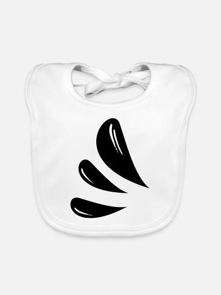 Drop Symbols - Organic Baby Bibs - white - Front