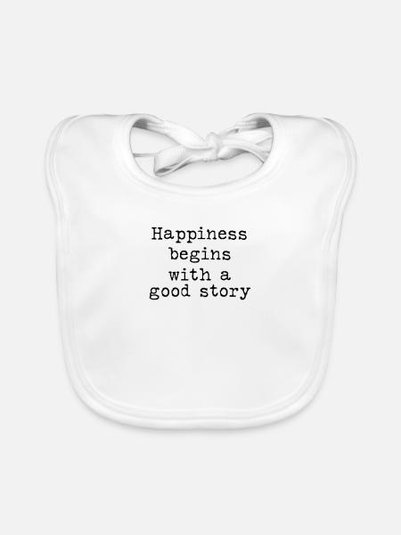 Journalist Gift - Organic Baby Bibs - white - Front