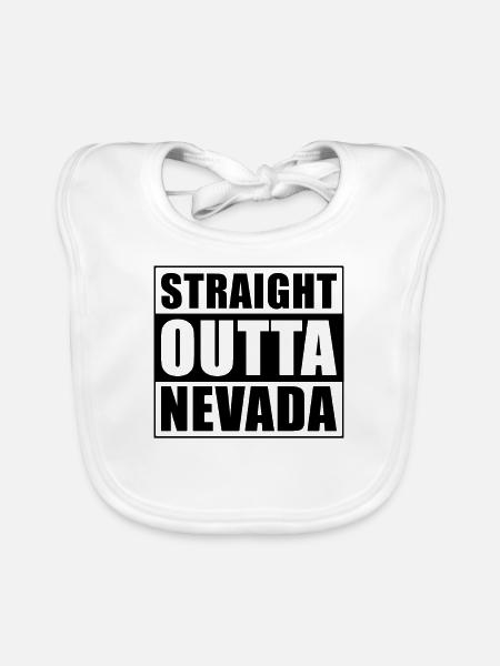 Tout droit sorti du Nevada - Bavoir bio Bébé - blanc - Devant