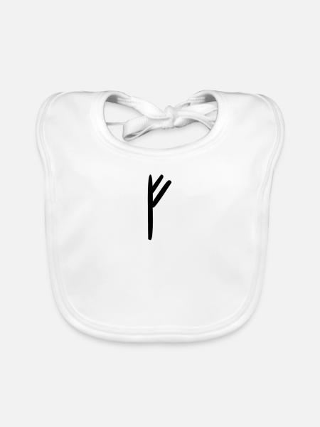 Fehu - Organic Baby Bibs - white - Front