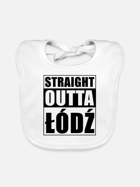 Tout droit sorti Lodz - Bavoir bio Bébé - blanc - Devant