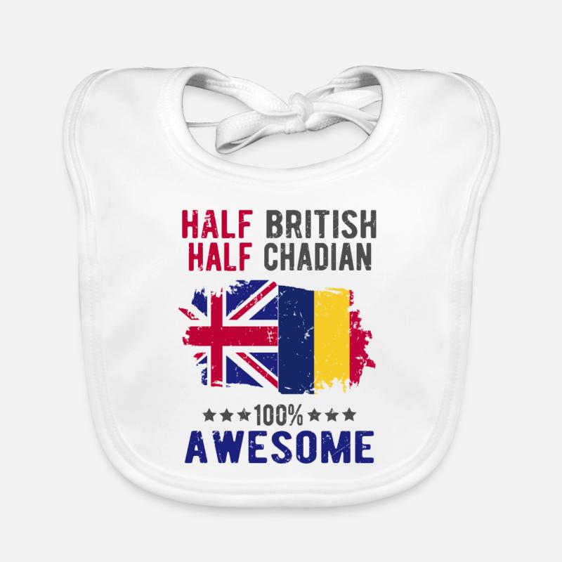 Half British Half Chader Organic Baby Bibs
