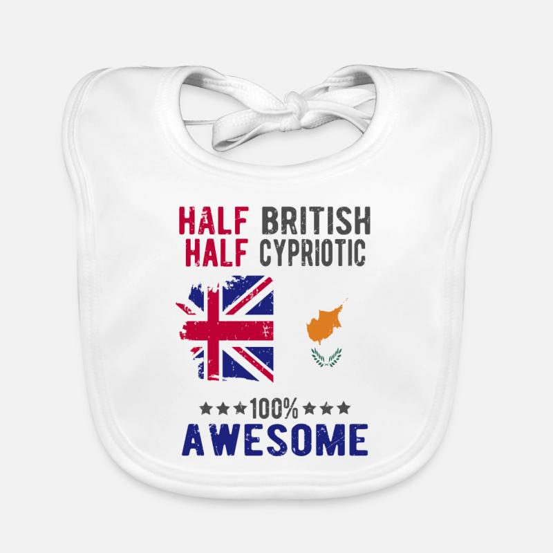 Half British Half Cypriot Organic Baby Bibs
