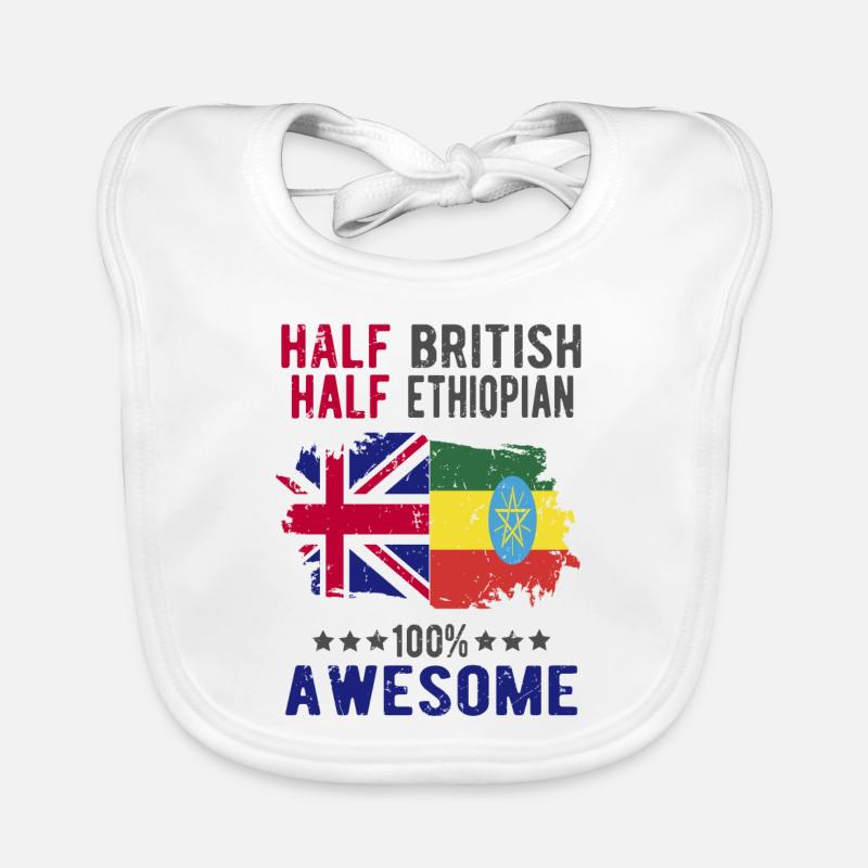 Half British Half Ethiopian Organic Baby Bibs