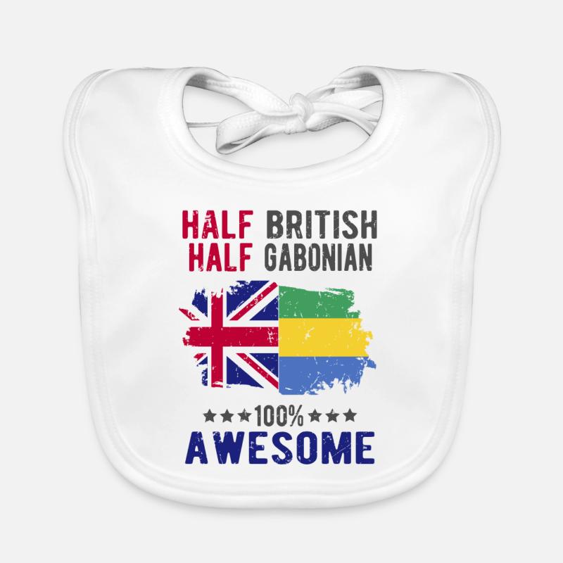 Halb Brite Halb Gabuner Baby Bio-Lätzchen