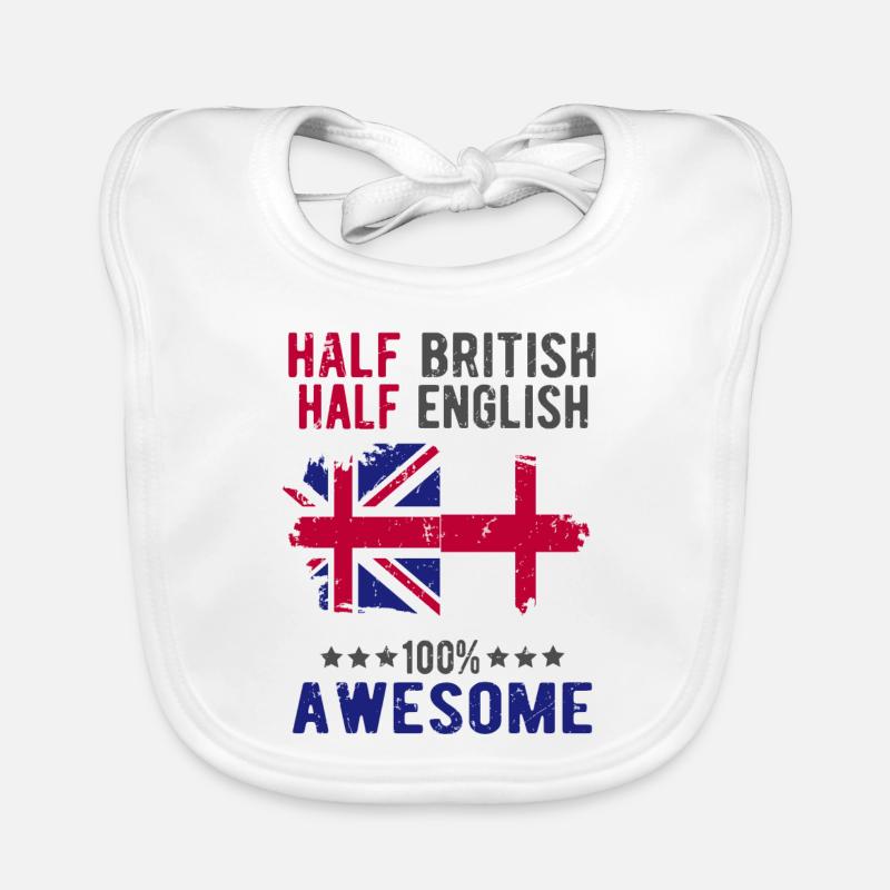 Half British Half English Organic Baby Bibs
