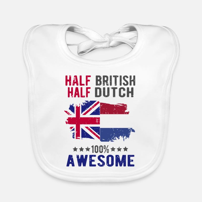 Moitié britannique moitié néerlandais Bavoir bio Bébé