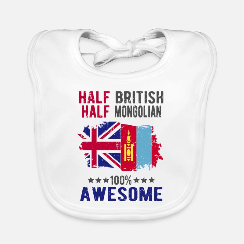 Halb Brite Halb Mongole Baby Bio-Lätzchen