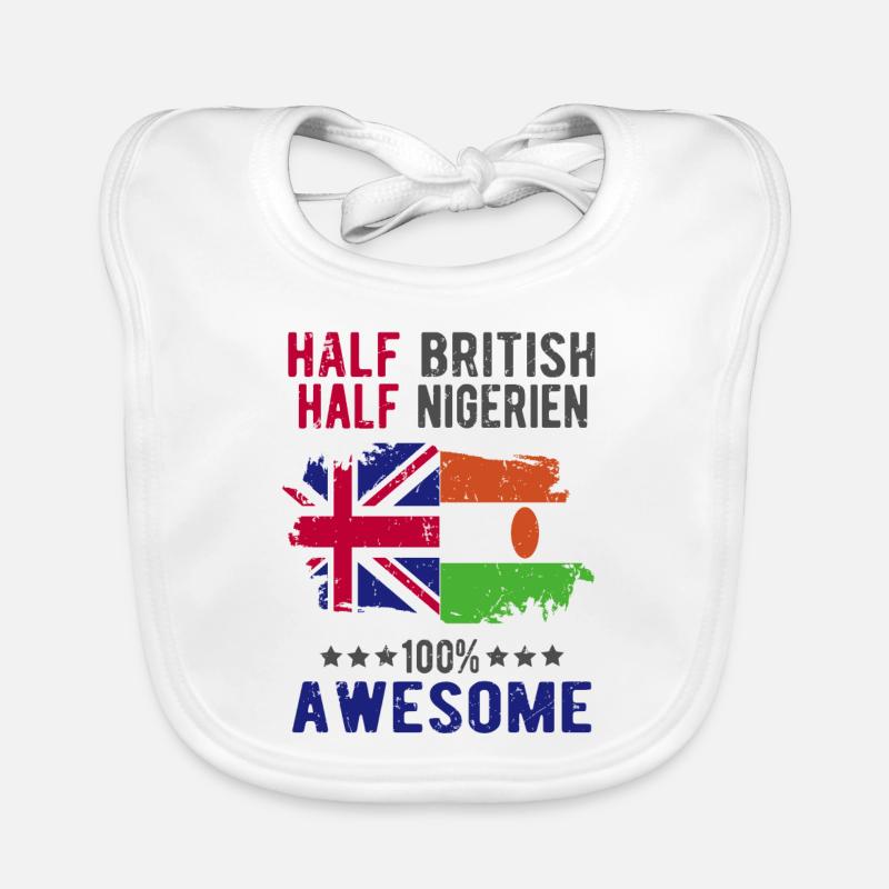 Half British Half Nigrer Organic Baby Bibs