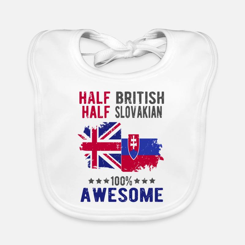 Moitié britannique moitié slovaque Bavoir bio Bébé