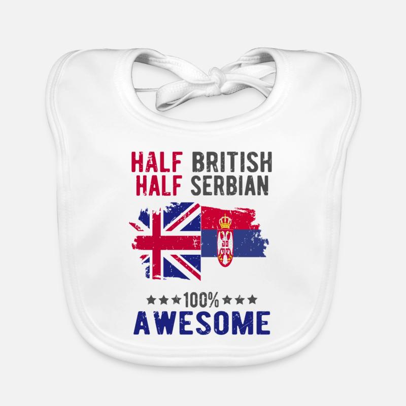Half British Half Serb Organic Baby Bibs