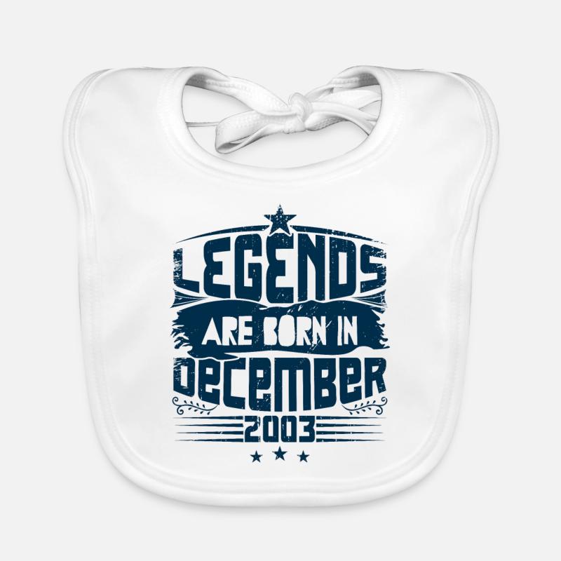 Legends Are Born In December 2003 Bavoir bio Bébé