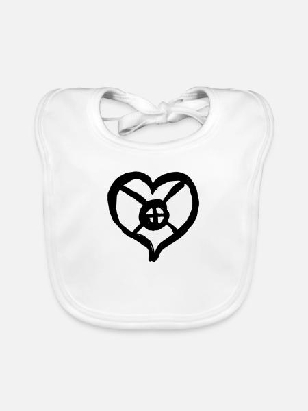 Egypt Ancient Symbol of Hope - Organic Baby Bibs - white - Front