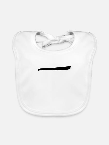 Korean letter Eu - Organic Baby Bibs - white - Front