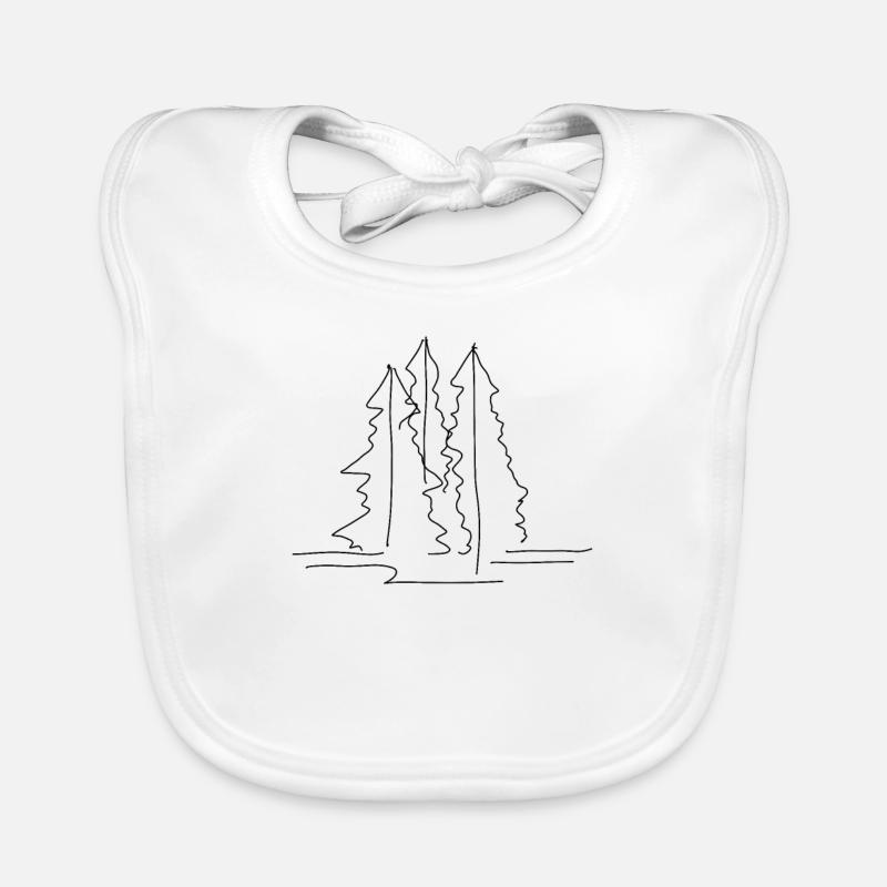 Baum Wald Lineart Baby Bio-Lätzchen