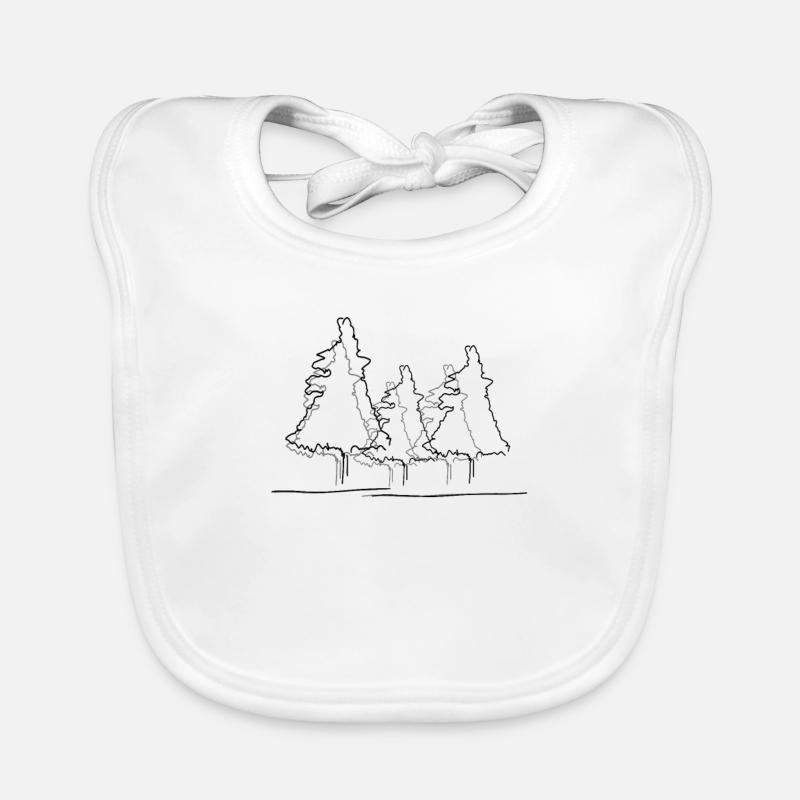 Baum Wald Lineart Baby Bio-Lätzchen