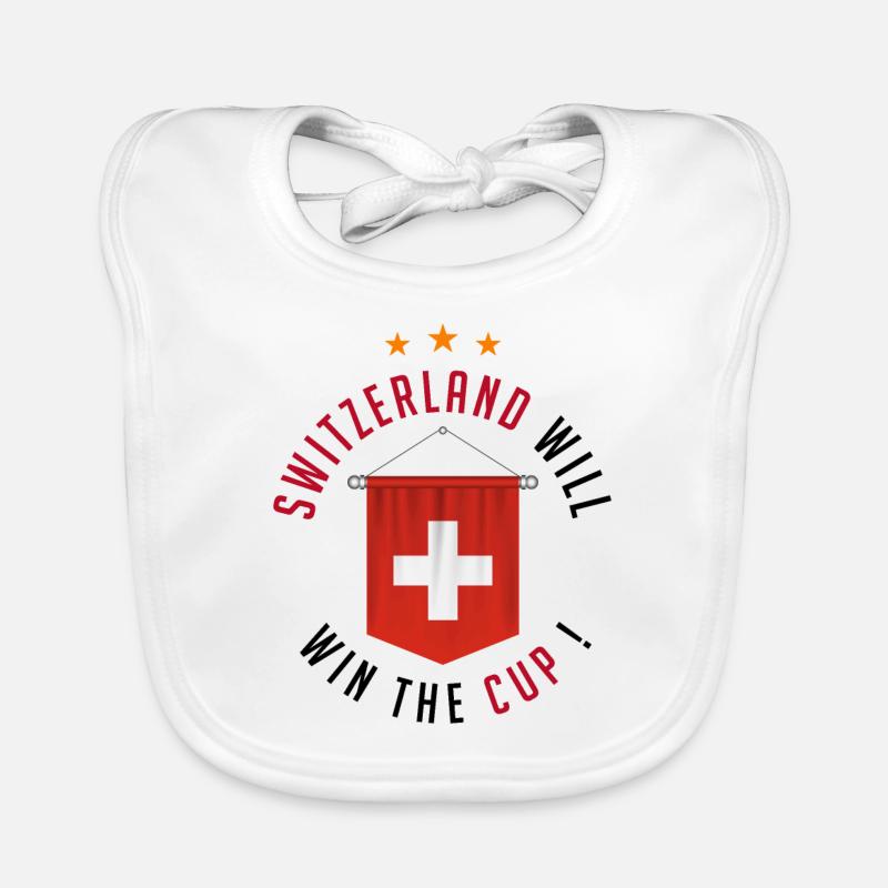 Switzerland Will Win The Cup ! Bavoir bio Bébé