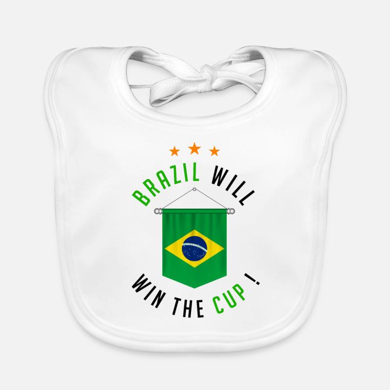 Brazil Will Win The Cup! Organic Baby Bibs