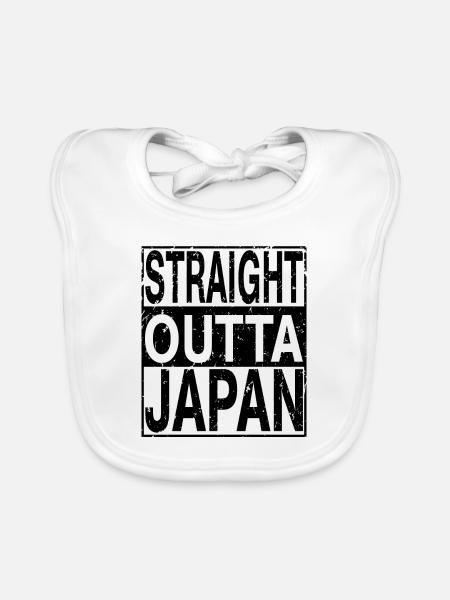 Japon Tout droit sorti du Japon - Bavoir bio Bébé - blanc - Devant