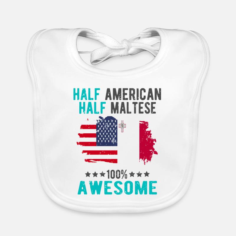 Halb Amerikaner Halb Mateser Baby Bio-Lätzchen
