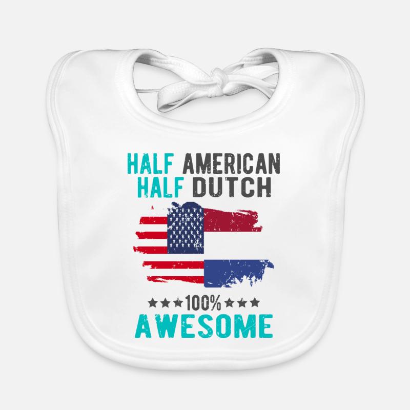 Half American Half Dutch Organic Baby Bibs